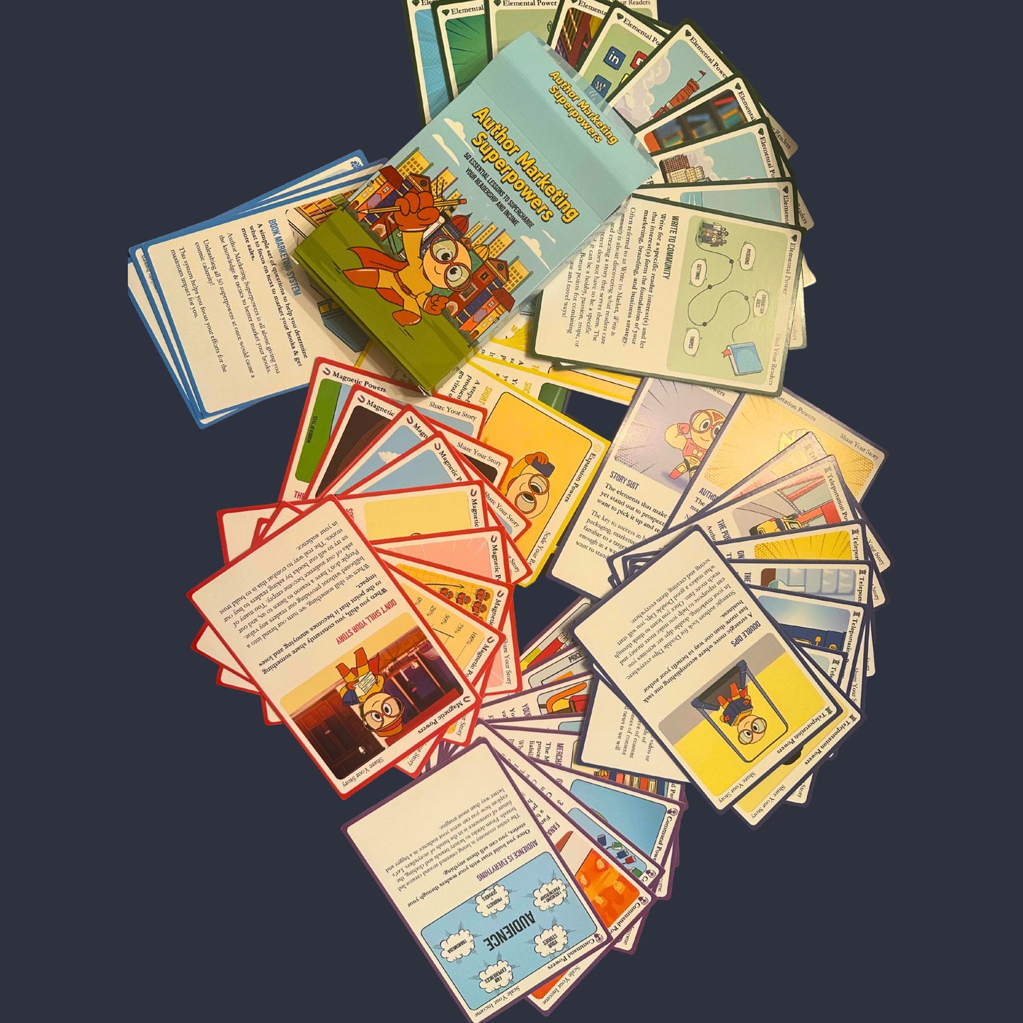 Author Marketing Superpowers Bundle: Physical Deck + Six-Figure Author System